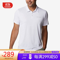 哥伦比亚 男士Polo衫短袖 休闲简约  1990401 100白色 M