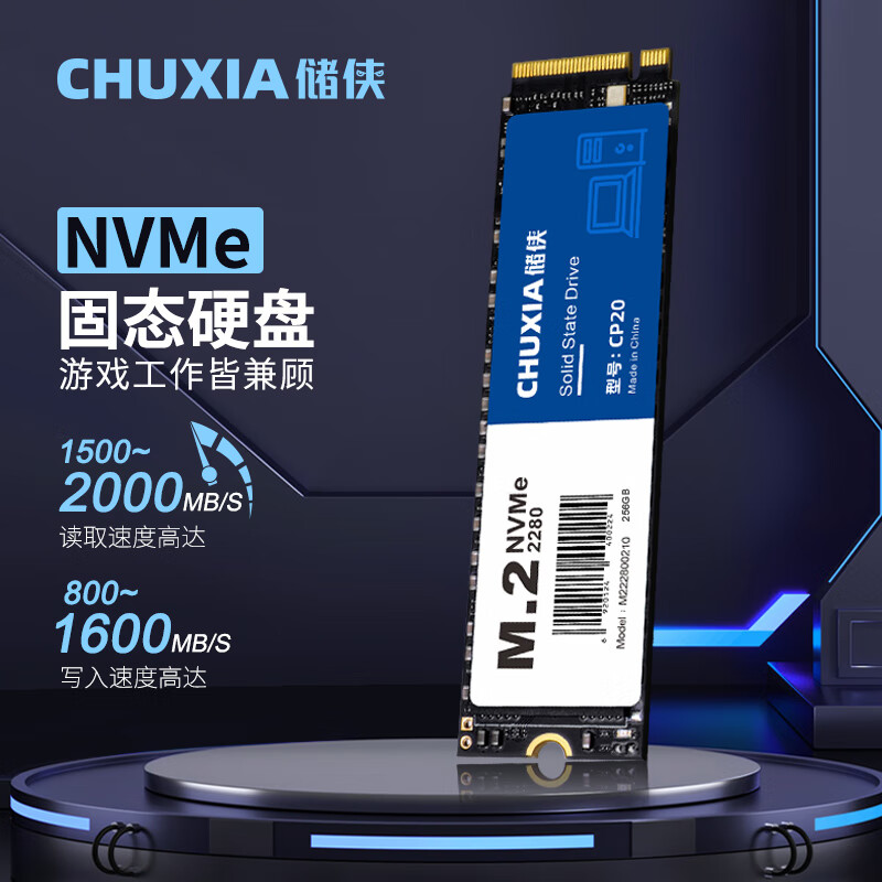 CHUXIA 储侠 SSD M.2笔记本固态硬盘 pcie3.0 256GB 高速读写