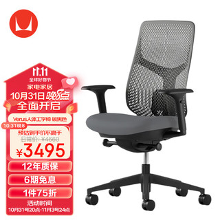 赫曼米勒 HERMAN MILLER）Verus人体工学椅 电脑椅 办公椅 座椅  碳黑色