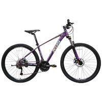 XDS 喜德盛 山地自行车JX007铝合金车架27速碟刹单车幻彩紫17寸