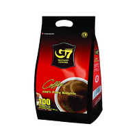 黑卡会员：G7 COFFEE G7 中原 越南进口 无蔗糖纯黑速溶咖啡粉 （2g*100条) 200g