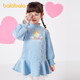 88VIP：巴拉巴拉 女童卫衣秋冬童装宝宝拼接加绒可爱甜美上衣小童