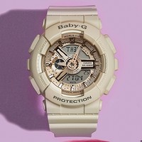 CASIO 卡西欧 BABY-G 女士石英腕表 淡雅裸粉