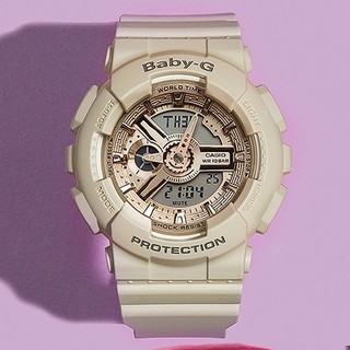 CASIO 卡西欧 BABY-G 女士石英腕表 淡雅裸粉