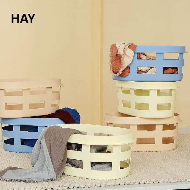 HAY Basket北欧纯色衣物收纳篮 脏衣篮脏衣篓 收纳筐现代简约时尚