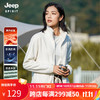 JEEP SPIRIT吉普 抓绒衣男女款外套简约百搭休闲保暖抓绒外套 KY1009A 1008S女款象牙白 M