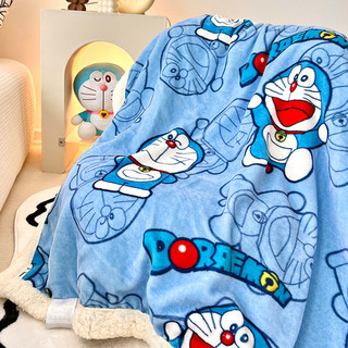 加厚冬季哆啦A梦卡通毛毯毯子沙发毯午睡毯办公室盖毯毛巾被披肩