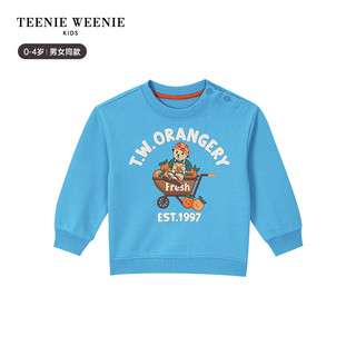 Teenie Weenie Kids小熊童装男女宝宝23冬季复古萌趣小熊卫衣 蓝色 90cm