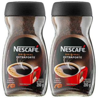 Nestlé 雀巢 金牌咖啡200g*2瑞士进口冻干速溶咖啡粉拿铁美式黑咖啡研磨咖啡豆 200G*2