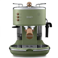 De'Longhi 德龙 Delonghi）Delonghi/德龙复古系列 ECO310半自动咖啡机意式泵压家用奶泡一体 橄榄绿色