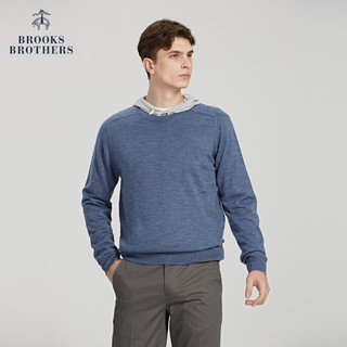 Brooks Brothers 男士21冬新羊毛纯色宽松休闲针织毛衣