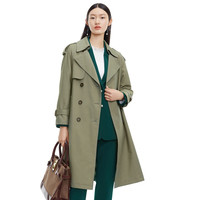 玖姿秋季款annakro系列纯色都市休闲通勤气质风衣女