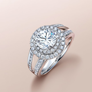 DR Darry Ring TRUE LOVE系列 A06003 女士奢华18K白金钻石戒指