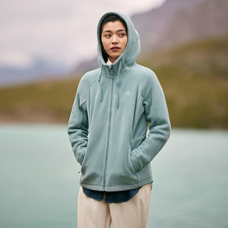 KOLON SPORT可隆抓绒衣女户外抓绒夹克徒步露营保暖上衣 青苔绿MO 175/XL