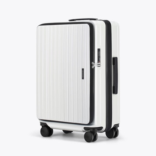 漫游5566行李箱大容量可扩展拉杆箱旅行箱登机皮箱子男女 白色 20英寸
