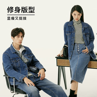 Levi's 李维斯 2023秋季情侣同款牛仔夹克休闲外套经典复古潮流时尚百搭 复古深蓝色 L