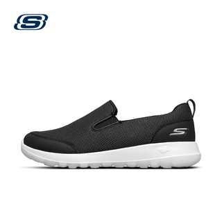 斯凯奇（Skechers） 运动健步鞋一脚蹬懒人鞋软底减震网面休闲鞋 BLK黑色 42