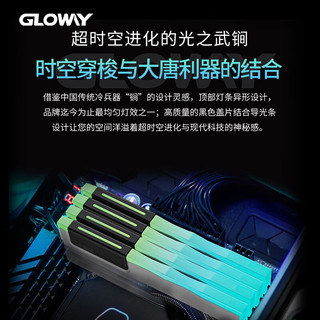 GLOWAY 光威 神武系列 DDR5 6800MHz 台式机内存 灯条 银色 CL34