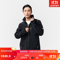 DECATHLON 迪卡侬 软壳衣男软壳外套女加绒加厚保暖秋冬户外防泼水帆船ODT1黑色L 4514141