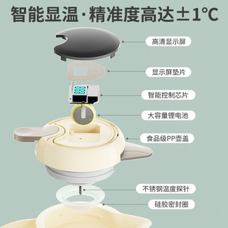 Jeko&Jeko保温壶家用大容量保温水壶玻璃内胆热水瓶暖水壶小型茶壶开水暖瓶 1.3L芋泥紫数显