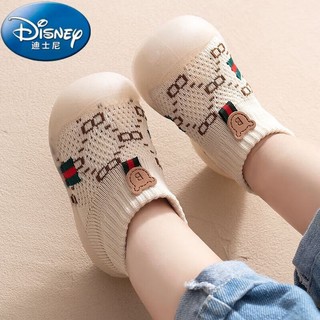 Disney 迪士尼 春秋款宝宝学步鞋英伦风软底防滑防掉婴儿飞织袜子鞋6个月1岁3岁