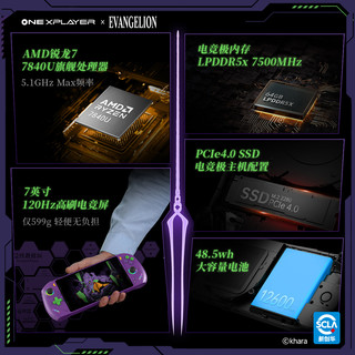 OnexPlayer 飞行家 游戏掌机 EVA联名限量版（AMD 7840U、64GB+4TB）