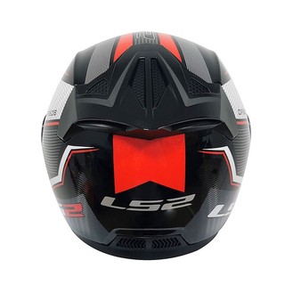 LS2 摩托车头盔四分三盔电动助力车四季大尾翼大码男女半盔OF608 黑红线条 XL(57-58CM)