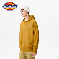 Dickies 帝客 卫衣男女同款 印花连帽卫衣 毛圈布休闲上衣8874 姜黄色 0XS