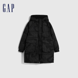 Gap 盖璞 男童秋季2023新款防风雨发热保暖连帽羽绒服720992儿童装夹克