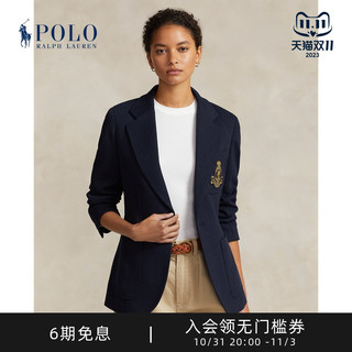 RALPH LAUREN 拉夫劳伦女装 23秋修身版徽标饰章西装外套RL24795