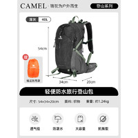 CAMEL 骆驼 登山包户外专业背包男女运动双肩包大容量轻便徒步 A1W3QJ111深灰