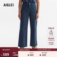 AIGLE 艾高 AIW22WBOT013明星同款户外休闲时尚舒适长裤 帝国深蓝 AD743 38(165/74A)