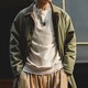 MADEN 马登 男士中长款风衣 TLW2107116 军绿色 XL