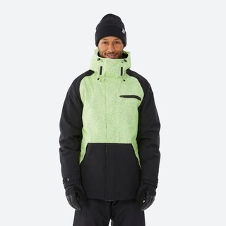 DECATHLON 迪卡侬 滑雪滑雪服单板男防水防风保暖装备OVW3 男士浅绿印花滑雪衣 L