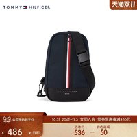 TOMMY HILFIGER Tommy 男装时尚红白蓝条纹拼接拉链插扣胸包斜挎包AM0AM09594