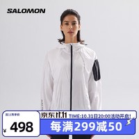 salomon 萨洛蒙 女款 户外运动轻量耐磨透气舒适防泼水防风夹克外套 EQUIPE 白色 C20081