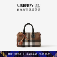 BURBERRY 博柏利 女包 格纹拼皮革迷你保龄球包80696631