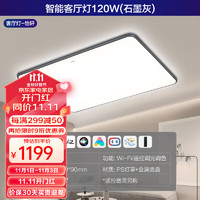 飞利浦（PHILIPS）怡轩led吸顶灯智能wifi简约现代语音控制客厅灯北欧书房卧室灯具 智能款客厅灯 120W灰色