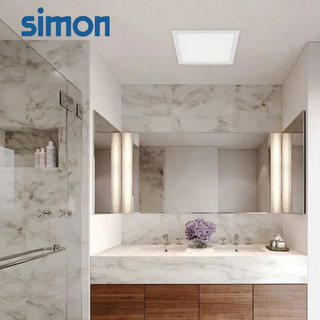 西蒙（SIMON）LED集成吊顶厨房面板灯铝扣板卫生间天花板厕所平板浴室灯照明 10W中性光4000K(300*300)