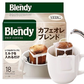AGF 日本布兰迪醇厚深煎滤挂滴漏挂耳式咖啡粉无蔗糖18杯份