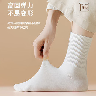 Biaze 毕亚兹 一次性短筒袜子自在日抛舒适吸汗差旅商务 白色10双装