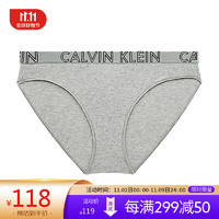 卡尔文·克莱恩 Calvin Klein CK女士内裤三角裤 000QD3637E 送女友礼物 020灰色 L