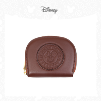 Disney 迪士尼 米妮压花复古棕色半圆卡包