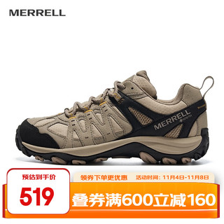 MERRELL 迈乐 户外徒步鞋男女款ACCENTOR GTX/WP经典防水透气防滑耐磨登山鞋 J500409-GTX银（男） 41