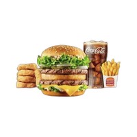 美团霸王餐：汉堡王 [单人餐] 狠霸王牛堡+鸡块+小薯+可口可乐(中) 到店券