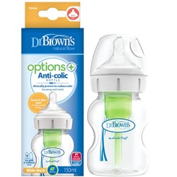 Dr Brown's 布朗博士 婴儿PP宽口径奶瓶 150ml 0-3个月奶嘴
