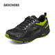 SKECHERS 斯凯奇 男士新款减震软底跑步鞋舒适轻便百搭运动鞋 BKLM黑色/柠檬色