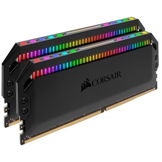 美商海盗船 32GB(16G×2)套装 DDR4 3200 台式机内存条 统治者铂金 RGB灯条 高端游戏型