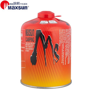 MAXSUN 脉鲜 进口高山罐 扁气罐 登山罐 瓦斯燃气罐 安全防爆户外液化气瓶 户外登山罐 红罐450g 1罐装