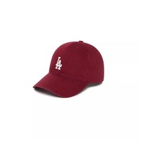 黑卡会员：MLB 棉100% 酒红色 日常款时尚帽子 小标软顶鸭舌帽